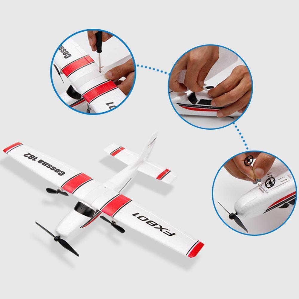 Avião de Asa Fixa para Crianças Fixas ao ar Elétrico com 2 Avião Cessna Faça Você Mesmo rc Canais Epp Artesanal 2.4ghz Folhas Livre Fx801 182 15 High Quality Brinquedos e hobbies