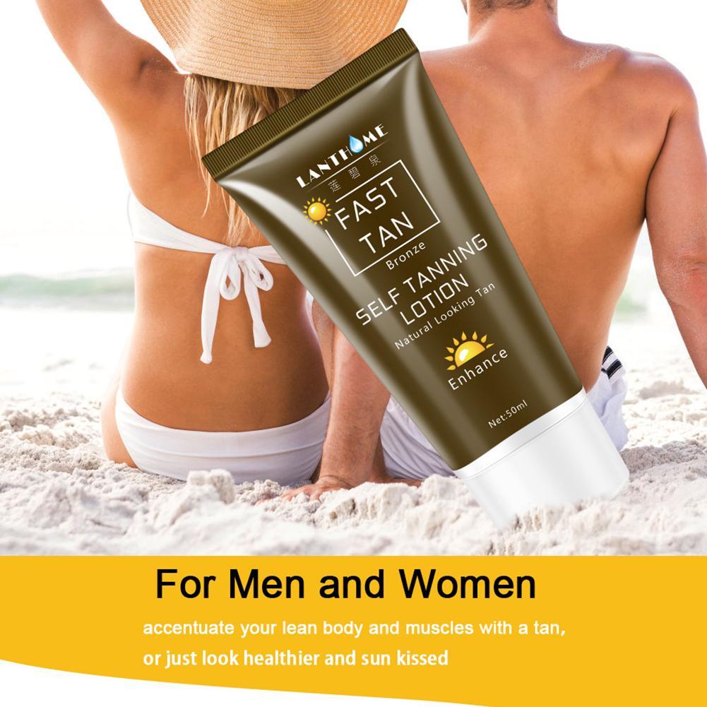 50ml Sunless Self Tanning Lotion Bronze Quickly Coloring Face Body Natural Tan Cream Lotion autobronzante sans soleil
