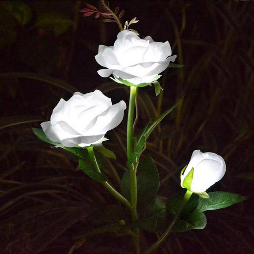 Solar para a Estaca ao ar Luz de Energia Flor Solar Rosa Lâmpada Led Livre Festa Lírio Jardim Pátio Decoração Luz 18 luz de energia solar para a estaca