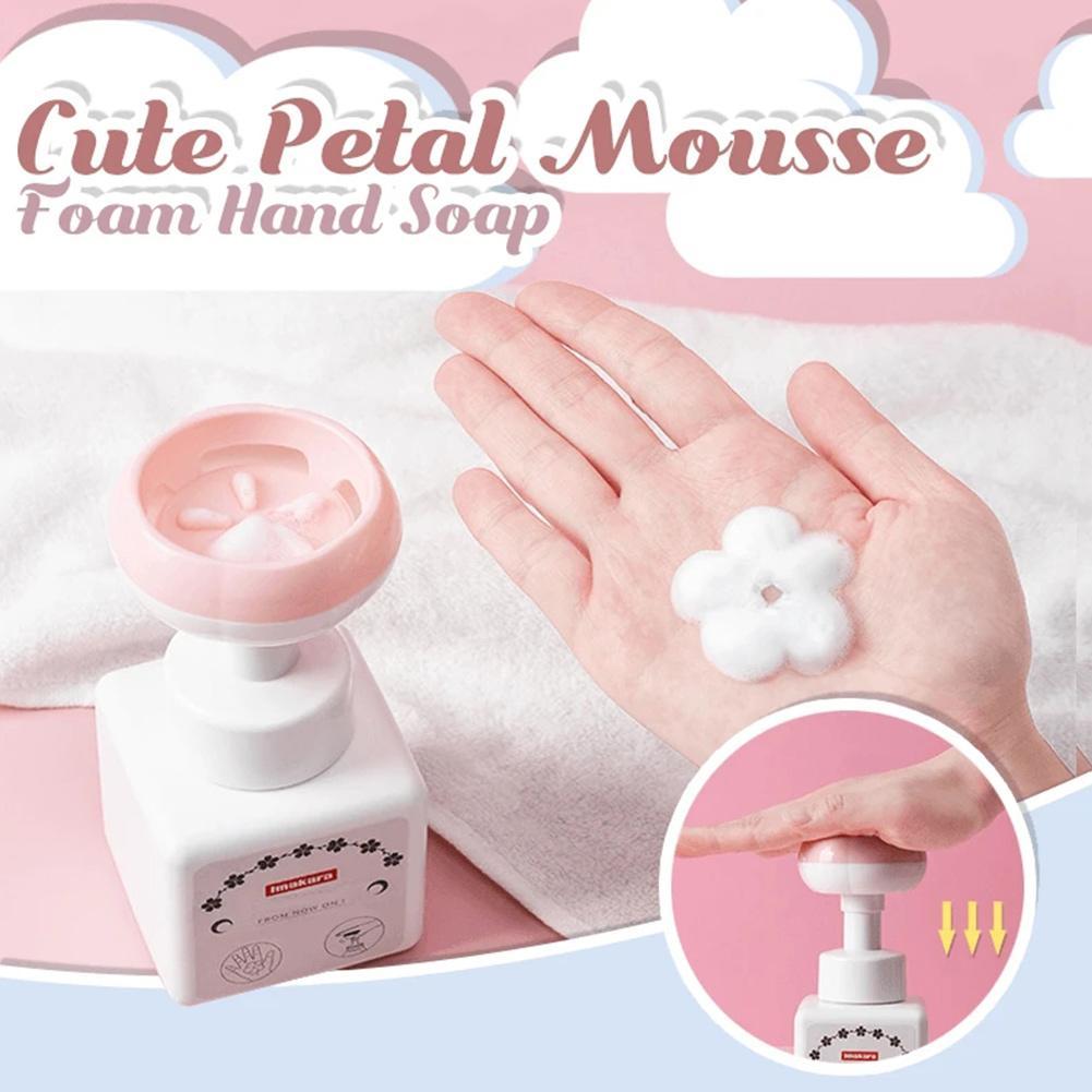 250ml Cute Petal Mousse Foam Hand Soap Foam Type Children's Baby Student Press Bottle Household Portable Petal Shape New Hot