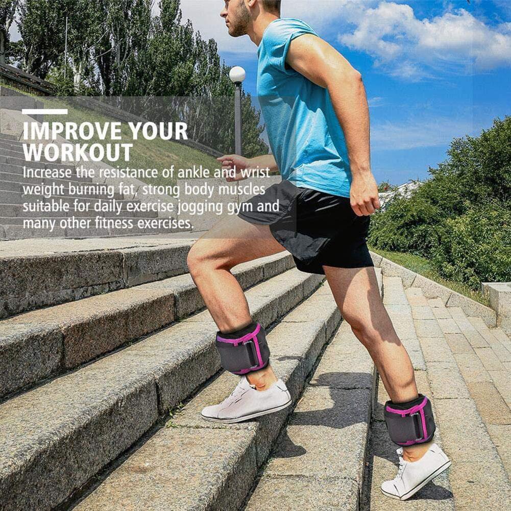 1Pair Ankle Wrist Weights For Cuff/ Leg Sandbag Running Fitness Equipment O2V2 
