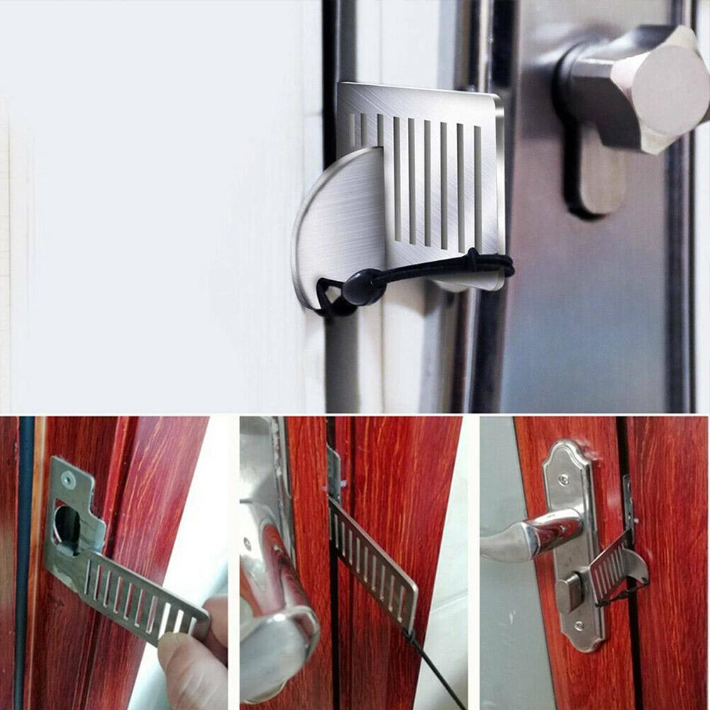 Security Door Buckle Lock Punch Free Portable Door Door Lock Door Lock Stop Stopper Door Anti Theft Buckle Plug Top Chain K0a4 Lazada Singapore