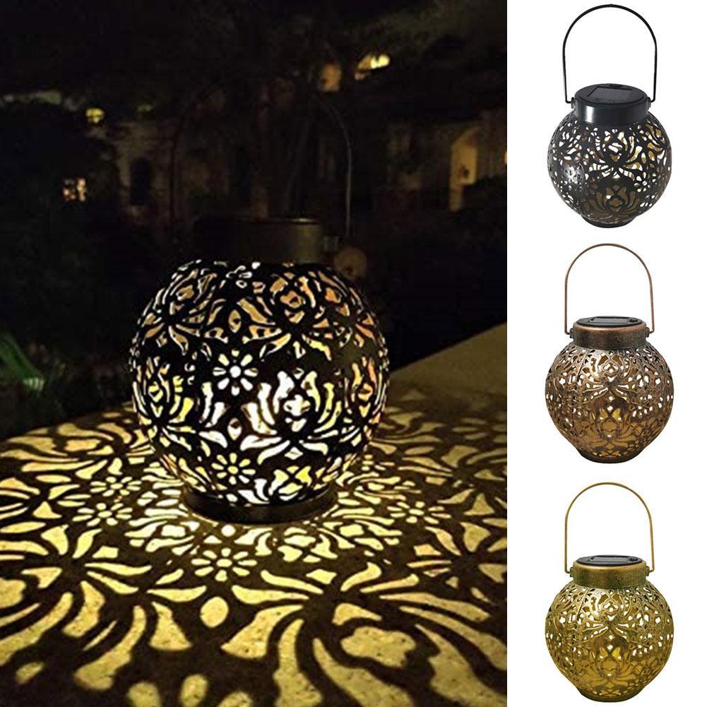 Solar Powered LED Lantern Hanging Outdoor Garden Lamp Light Decor Yard