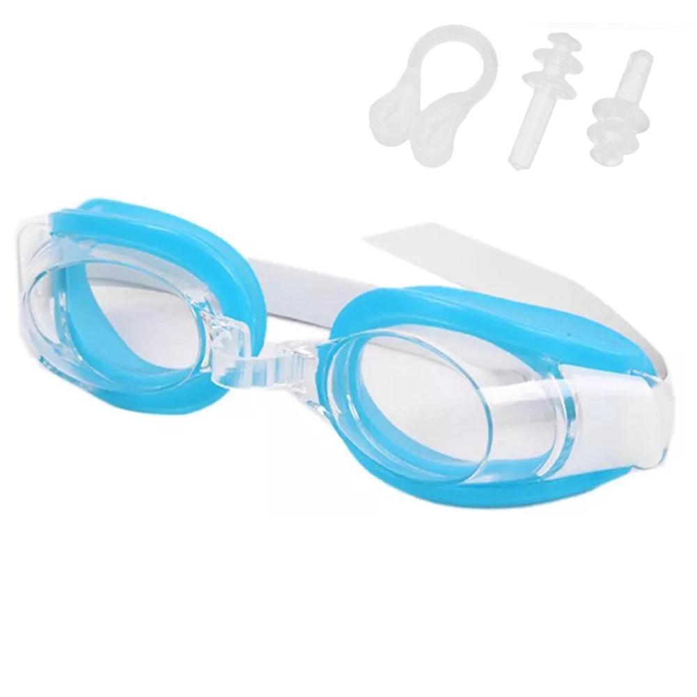 Details about   Unisex Swimming Goggles Three-piece Suit Earplugs Nose Goggles Swimming F3P3 