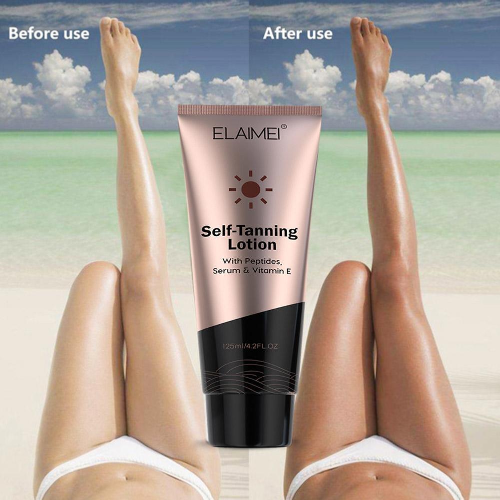 125ml Hot Sales Body Tanning Cream Sunless Self Tanning Lotion Bronze Quickly Coloring Face Body Natural Tan Cream