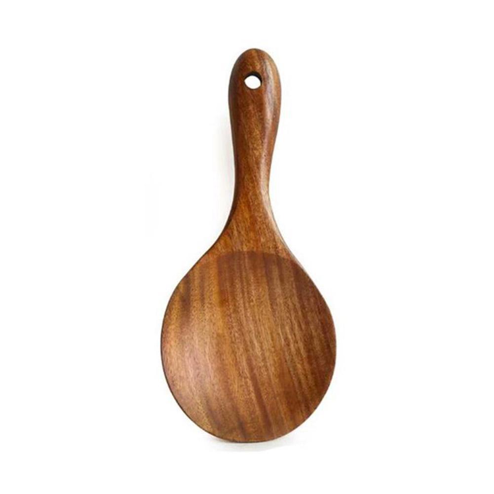 Natural Red Wood Saoneer Rice Paddle Wood Spatula Rice Scoop Natural Serving Wooden Spoon Versatile Cooking Utensils Tools 