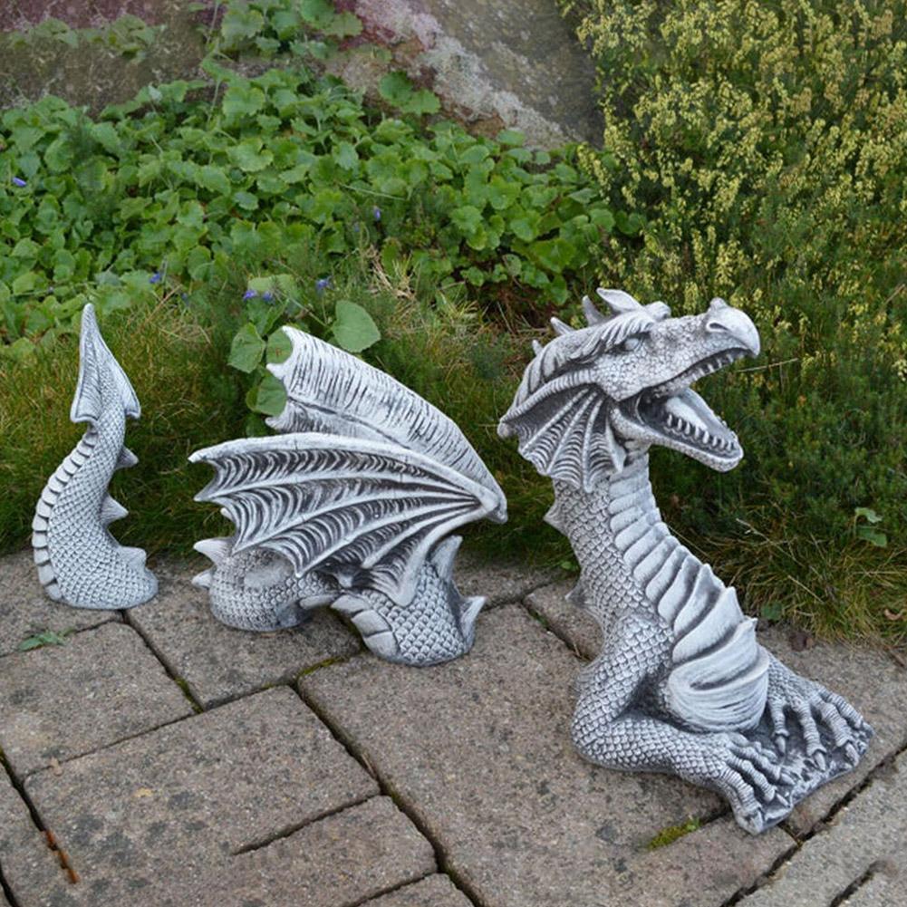 Dragon Garden Decor Statue Large Dragon Gothic Resin For Outdoor ...