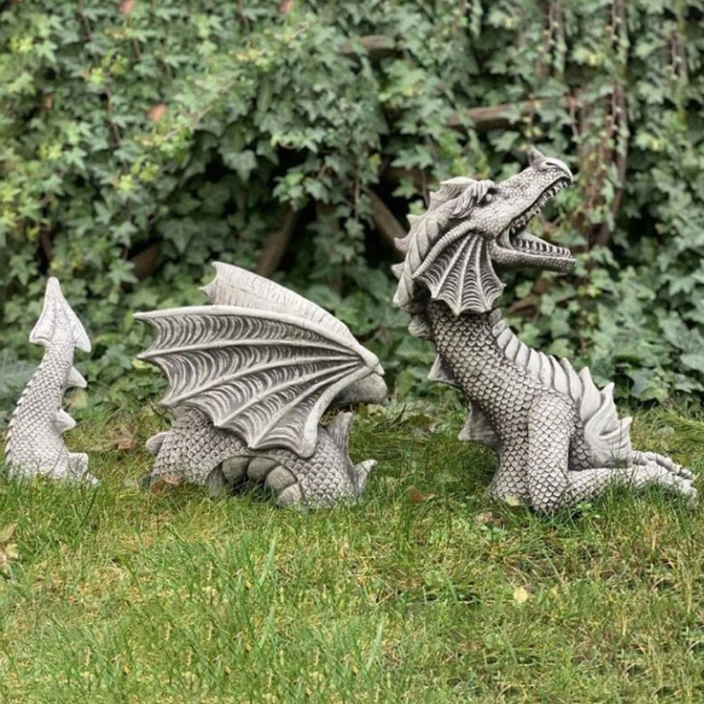 Dragon Garden Decor Statue Large Dragon Gothic Resin For Outdoor ...