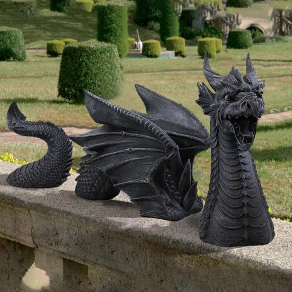Dragon Garden Decor Statue Large Dragon Gothic Resin For Outdoor