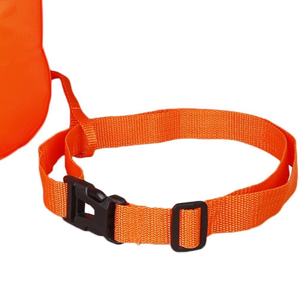 thumbnail image 2 of Ruifaya Flotador de natación inflable con bolsa seca, boya abierta naranja, ¡agua!, 2 of 7