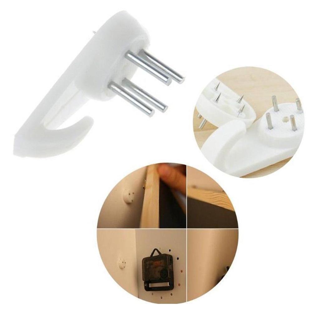 10pcs White Painting Photo Invisibl Nail Plastic Hanging Hanger Home Decor Wall Hooks Mount Picture Frame Seamless Nails Hook