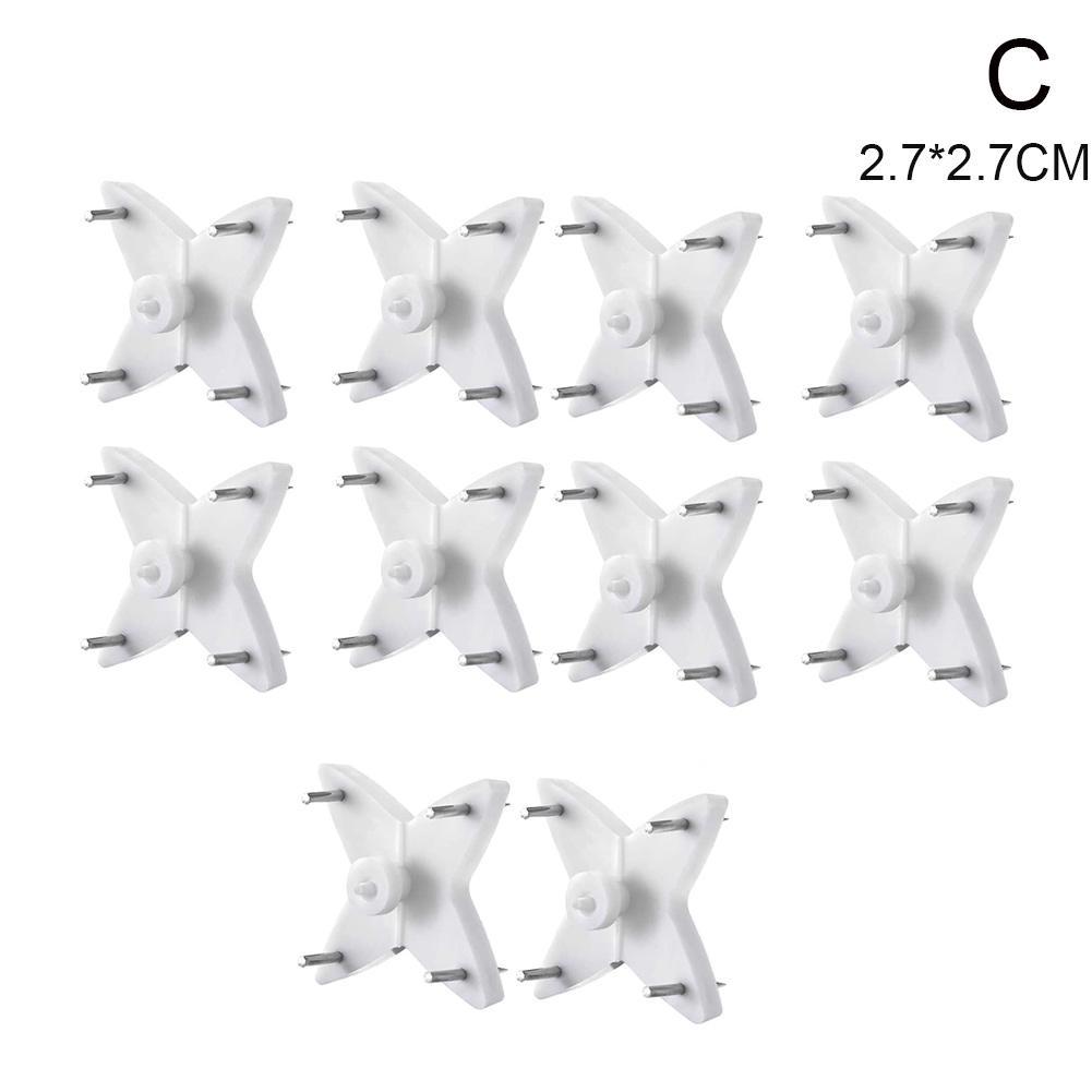 10pcs White Painting Photo Invisibl Nail Plastic Hanging Hanger Home Decor Wall Hooks Mount Picture Frame Seamless Nails Hook