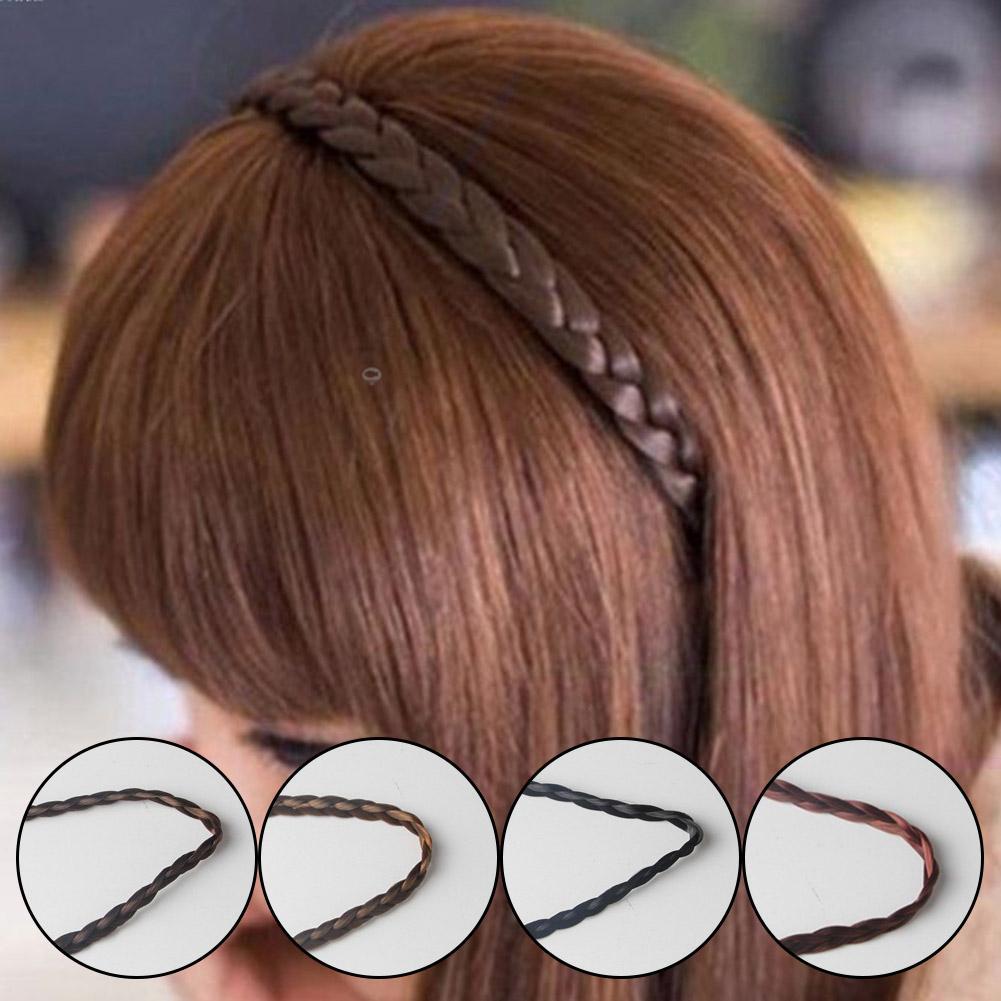 Synthetische Perücke geflochtenes Haarband Elastic Twist Stirnband Princess Hair