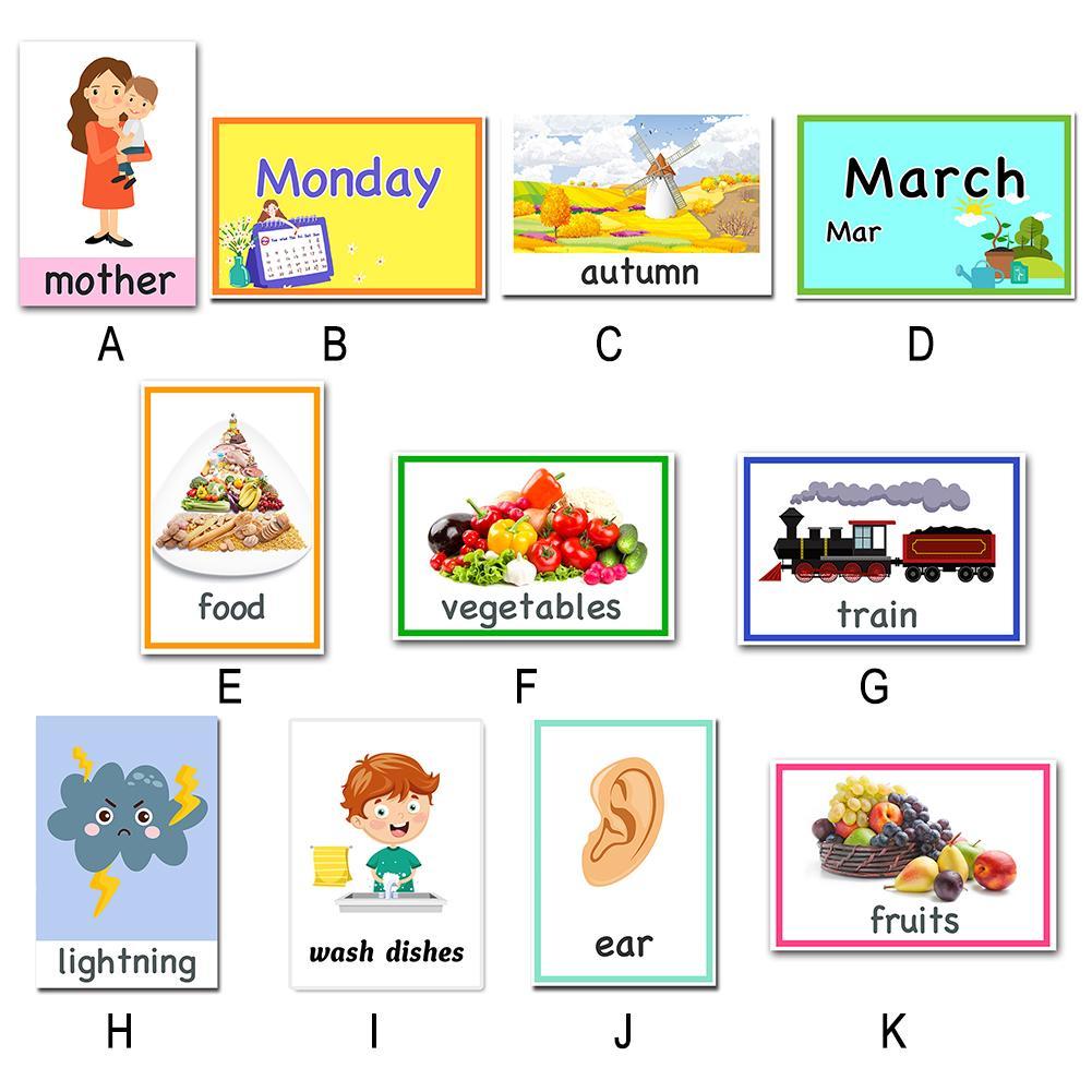 Interesting Educational Flash Cards / Preschool/ Toddler/ waterproof