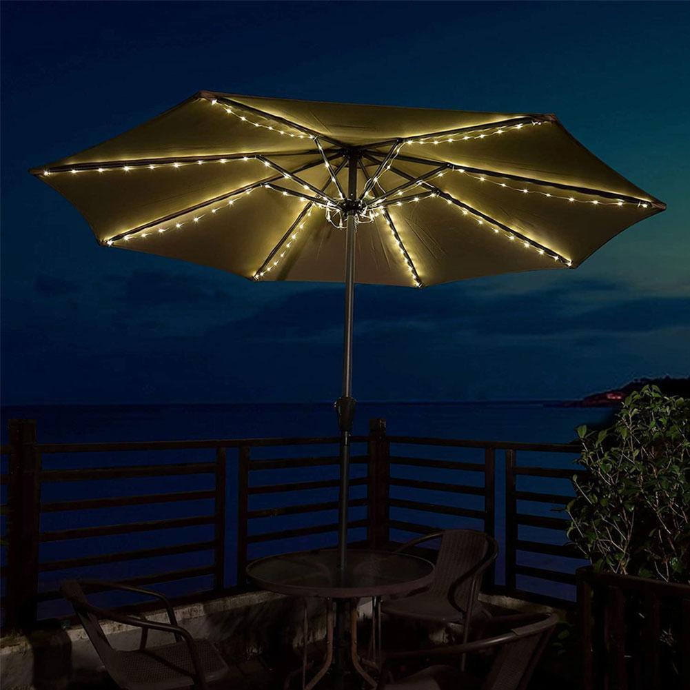 72 LED Solar Regenschirm Fee Licht Garten Sonnenschirm Licht Strand