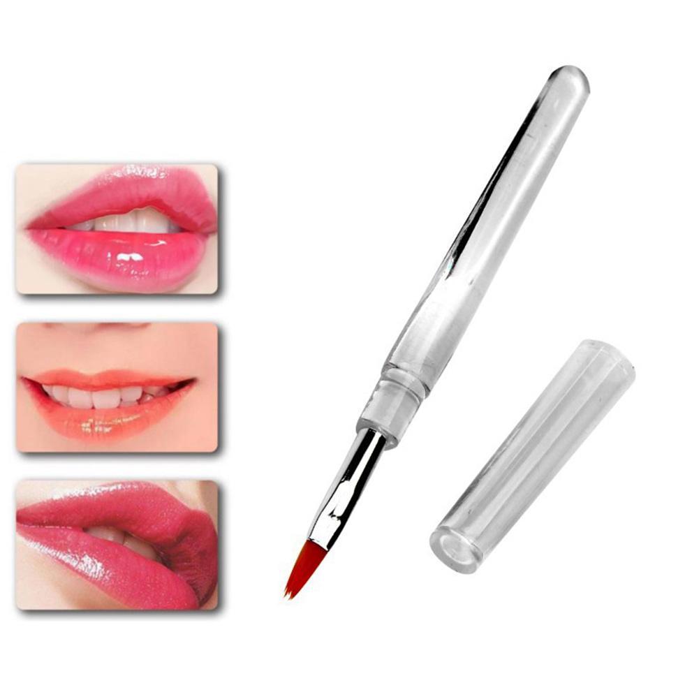 Clear Portable Smooth Lip Lipstick Gloss Applicator Brush Cosmetic Tool