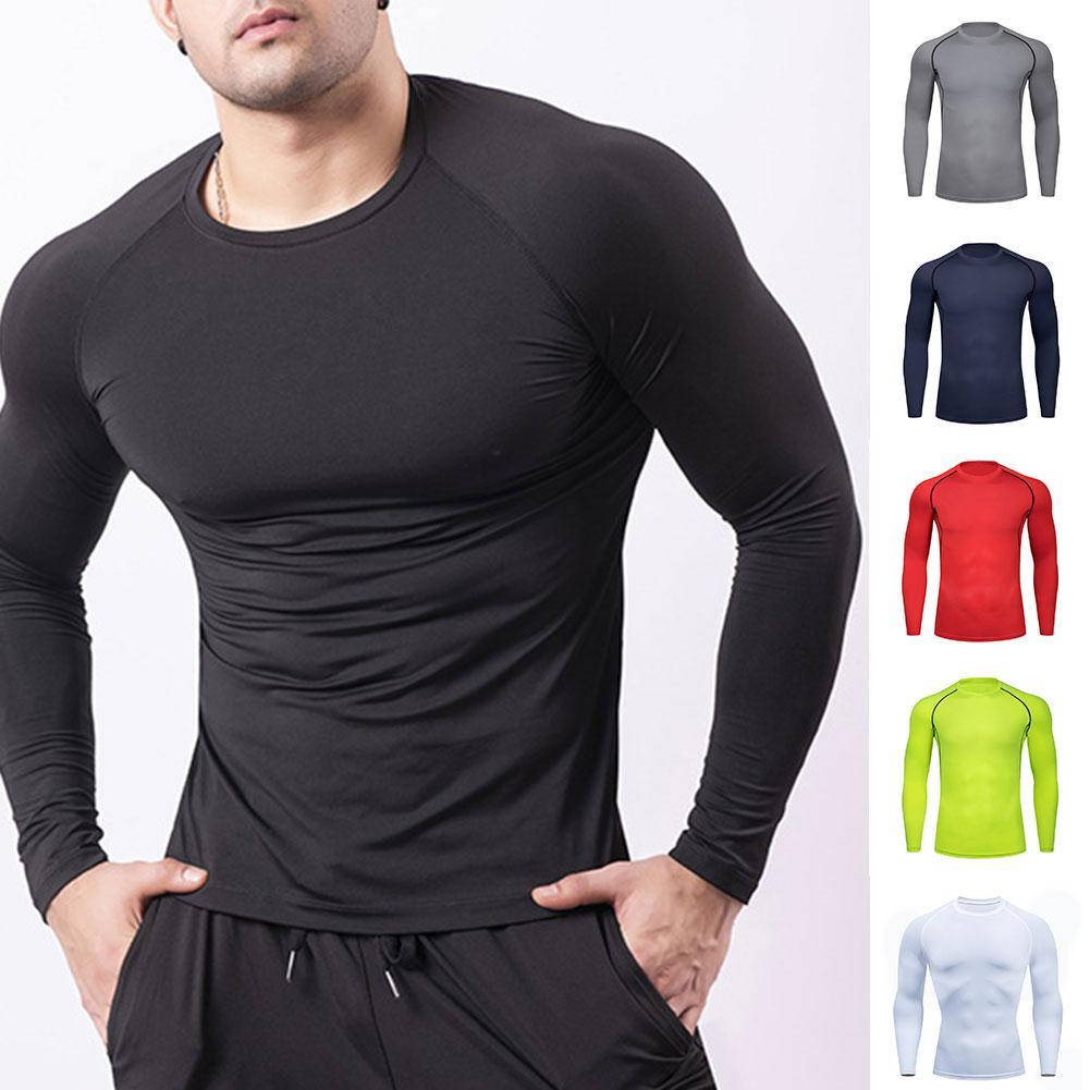 thumbnail image 4 of SGACAI Camiseta larga de compresión para hombre para correr, camisetas deportivas de entrenamiento de secado rápido. EE. UU., 4 of 7
