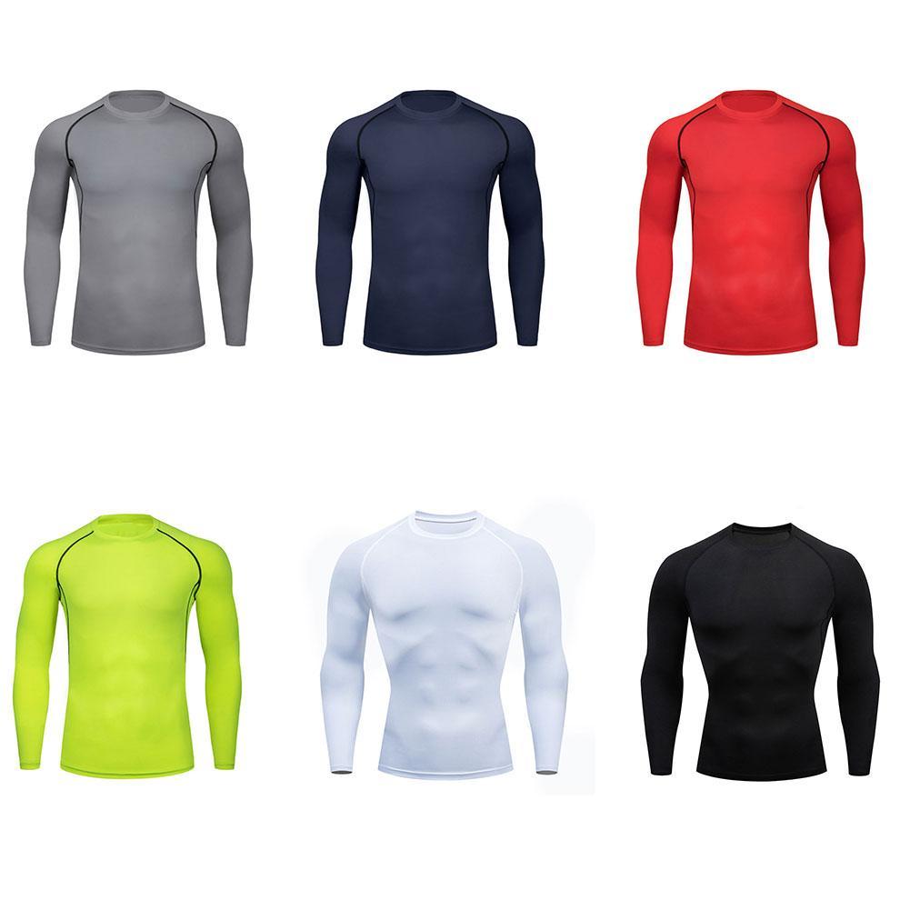 thumbnail image 2 of SGACAI Camiseta larga de compresión para hombre para correr, camisetas deportivas de entrenamiento de secado rápido. EE. UU., 2 of 7