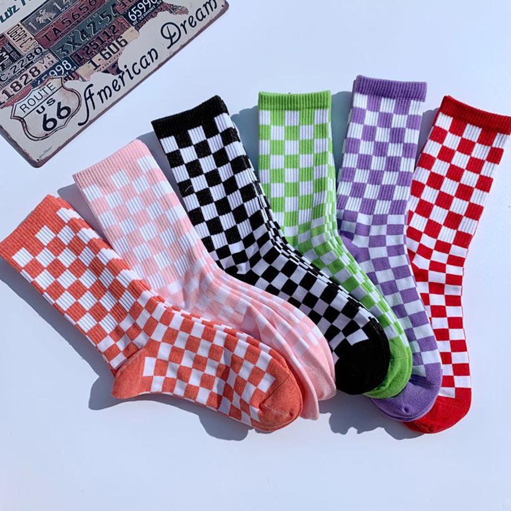 thumbnail image 4 of SGACAI Calcetines de cuadros para mujer, calcetines a cuadros, calcetines de algodón unisex para hombre, 4 of 7