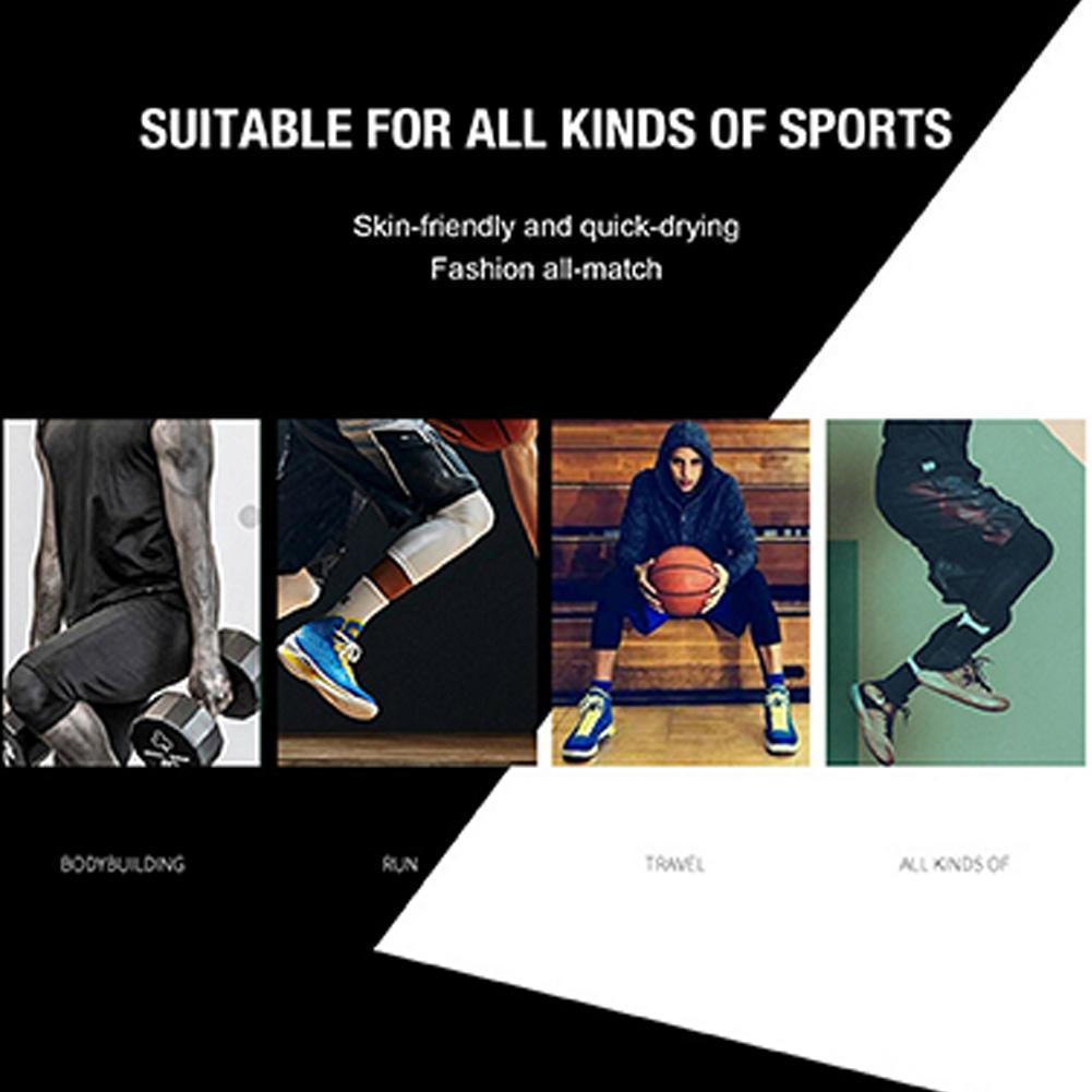 thumbnail image 5 of SGACAI Pantalones de compresión 3/4 para hombre, mallas de una pierna, capa base de baloncesto y atletismo, 5 of 7