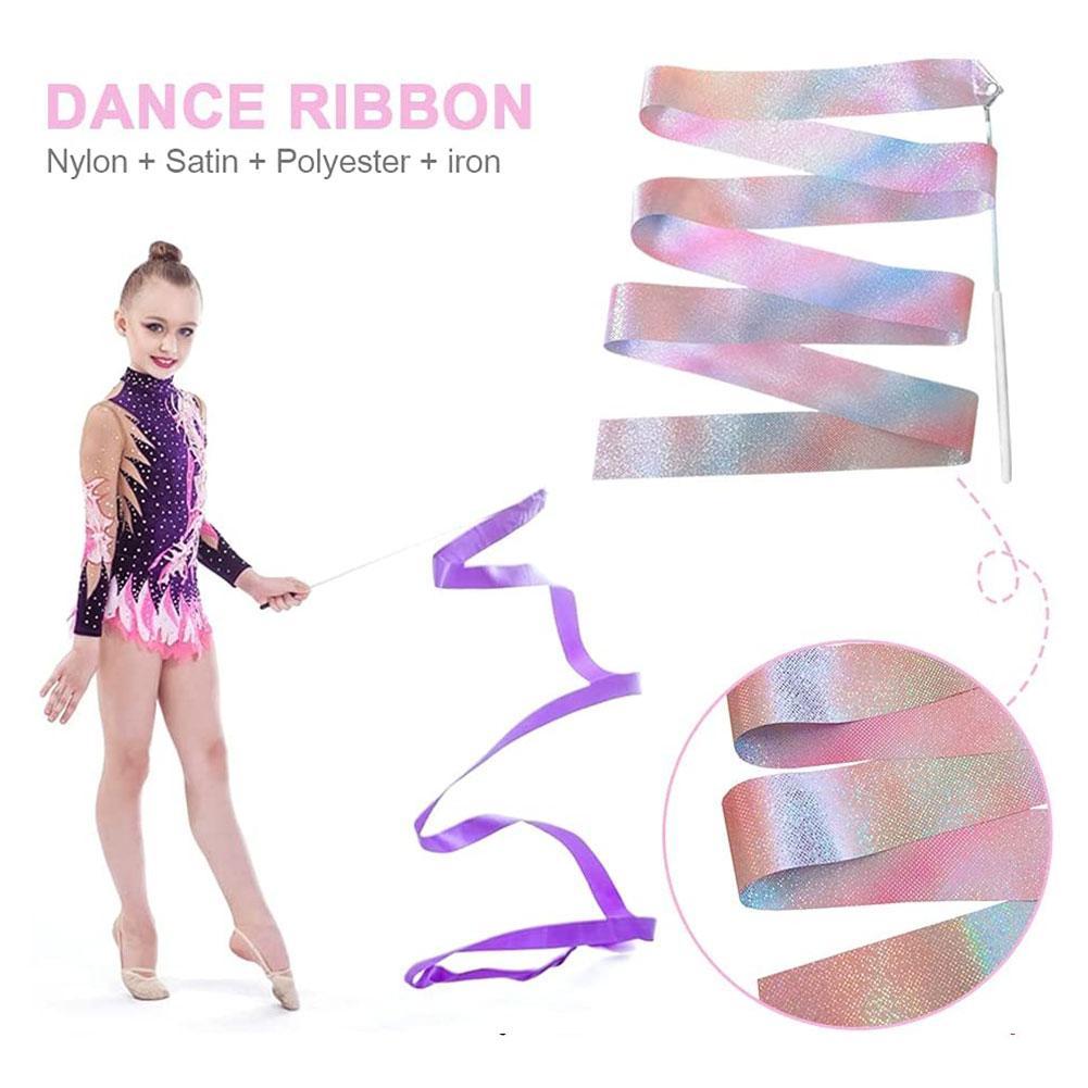 thumbnail image 4 of SGACAI Barra de arte rítmico con cinta de baile de estrellas intermitentes Arco iris / 2M 4M ъ∫ кр .> б▲ ρκ гλ щ√, 4 of 7