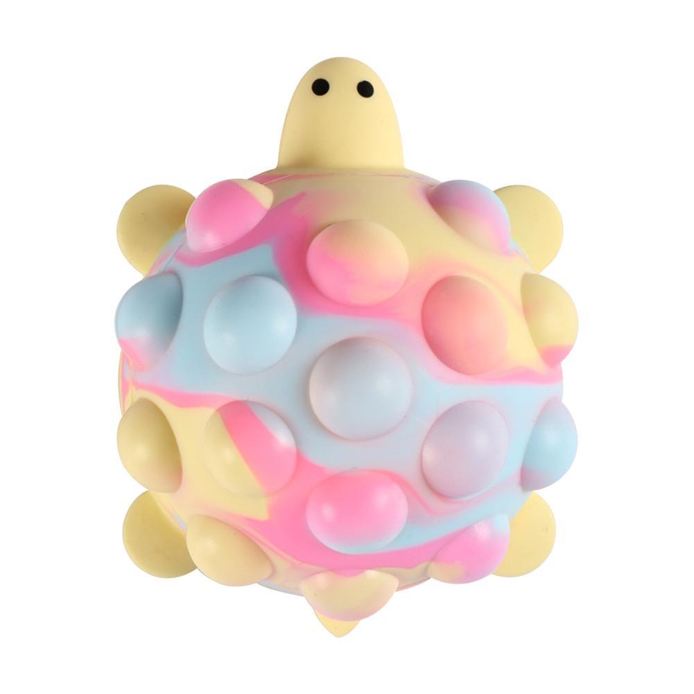 thumbnail image 5 of Ruifaya Pelota de tortuga con forma de animal de dibujos animados, pelota de agarre, regalos, estrés, pellizco, música, descompresión, burbuja, juguetes de silicona, ventilación, 5 of 7