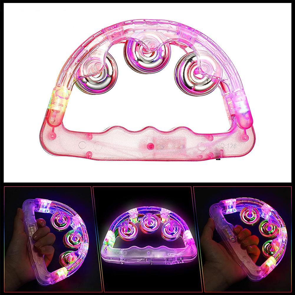thumbnail image 2 of SGACAI Pandereta intermitente con luz LED, juguete sensorial para niños, luz de concierto musical, 2 of 7