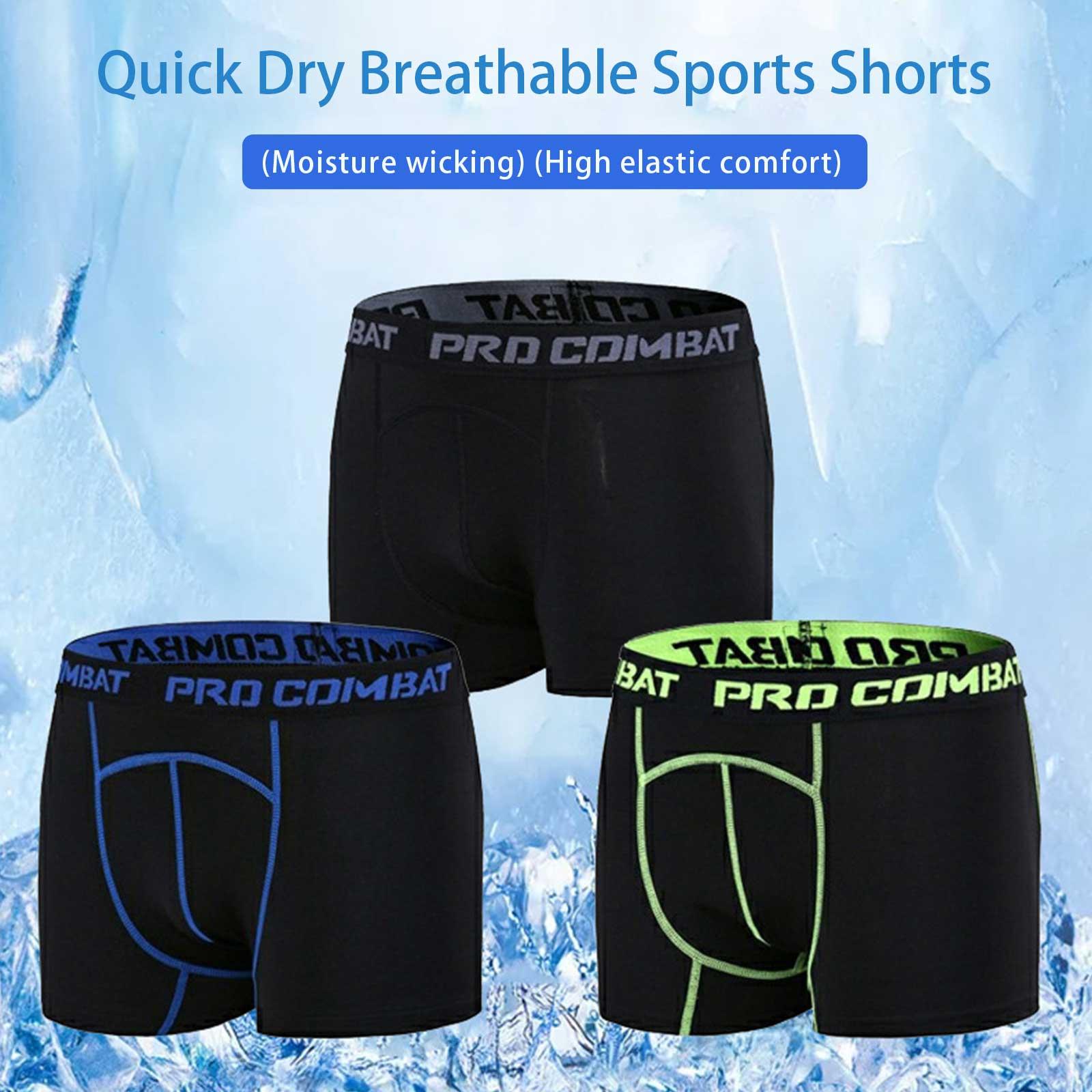 thumbnail image 3 of Ruifaya Boxers de entrenamiento para hombre, para correr, de secado rápido, transpirables y con absorción, 3 of 7