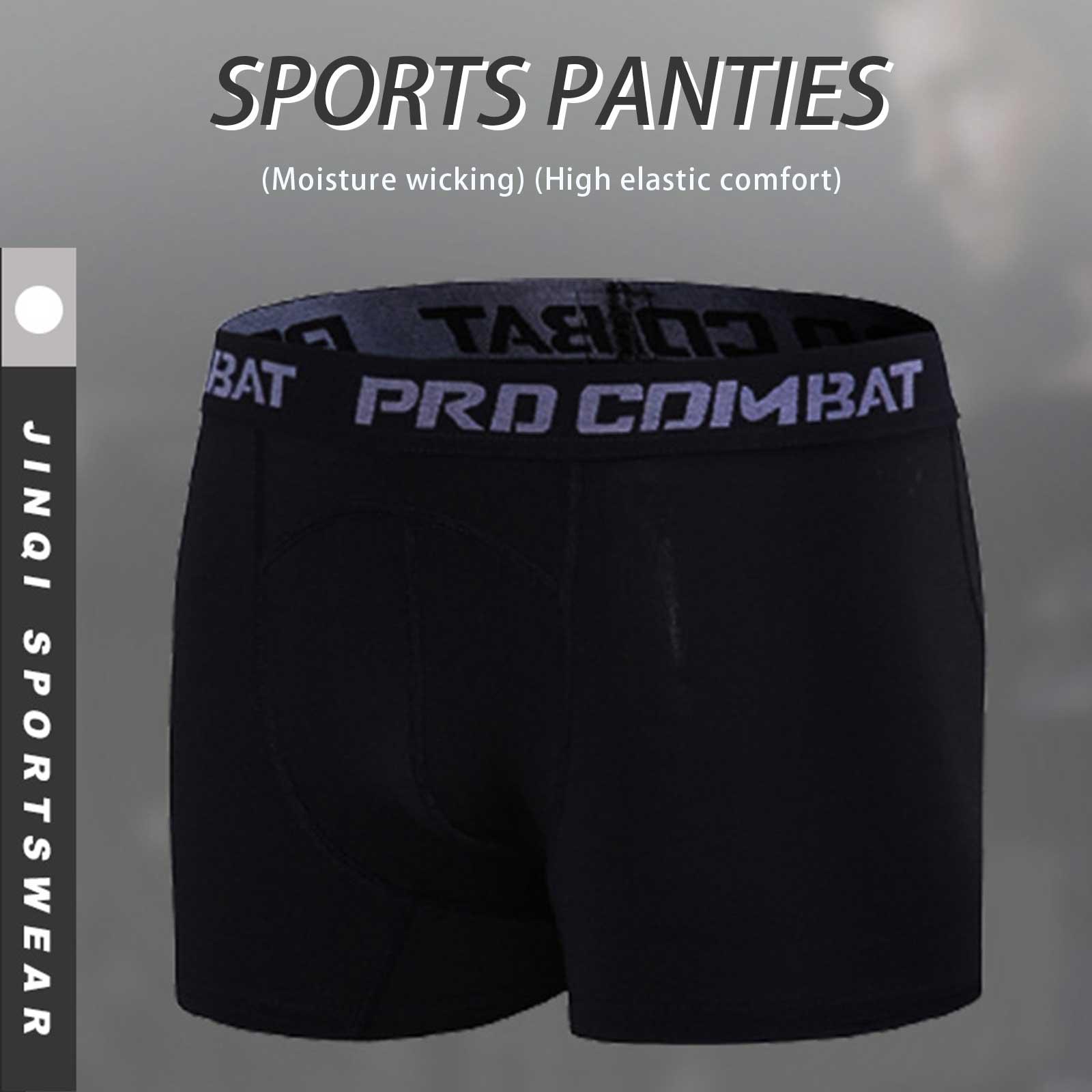 thumbnail image 5 of Ruifaya Boxers de entrenamiento para hombre, para correr, de secado rápido, transpirables y con absorción, 5 of 7