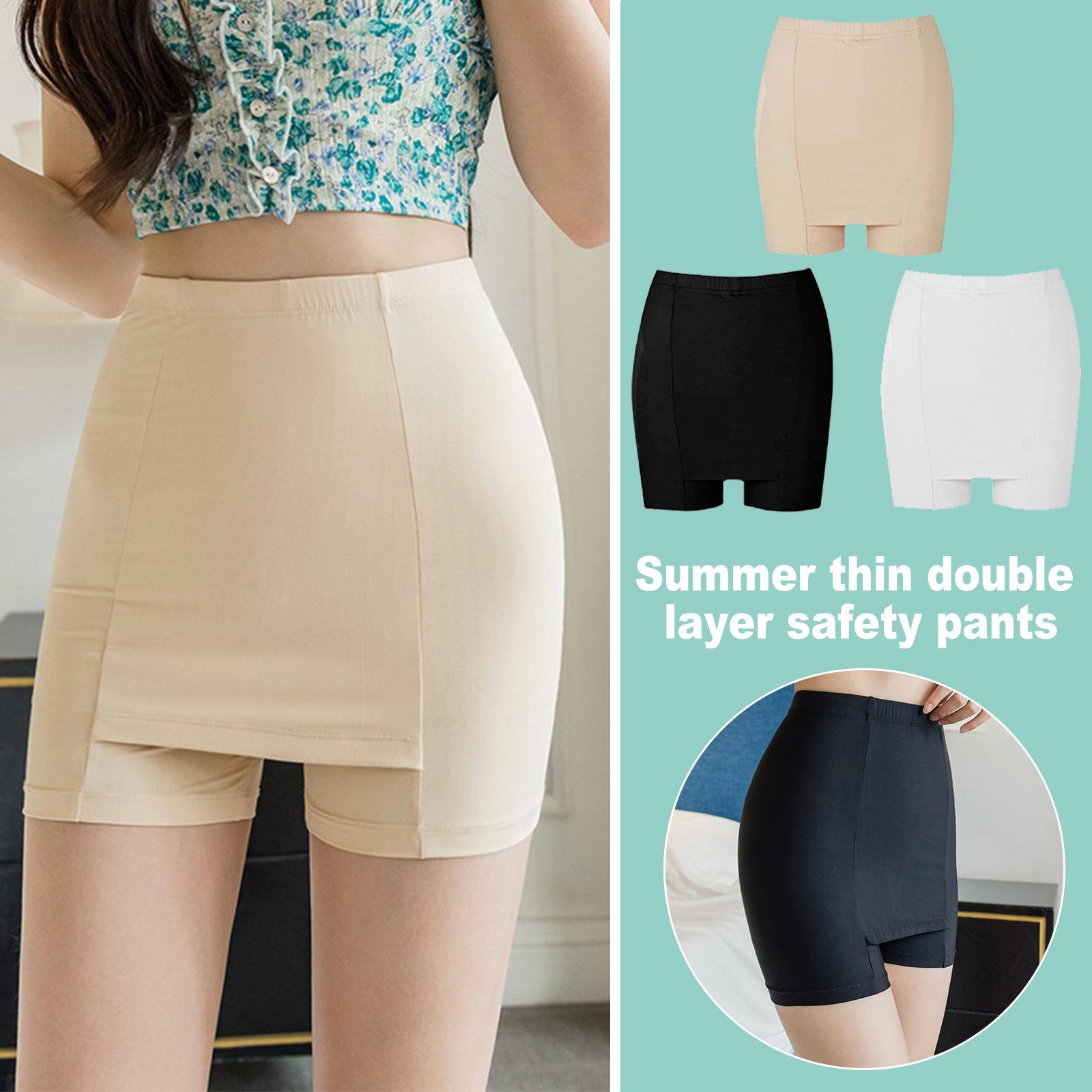 thumbnail image 2 of Wartleves Pantalones cortos de seguridad elásticos para mujer, pantalones de malla sin costuras, falda suave M8, 2 of 7