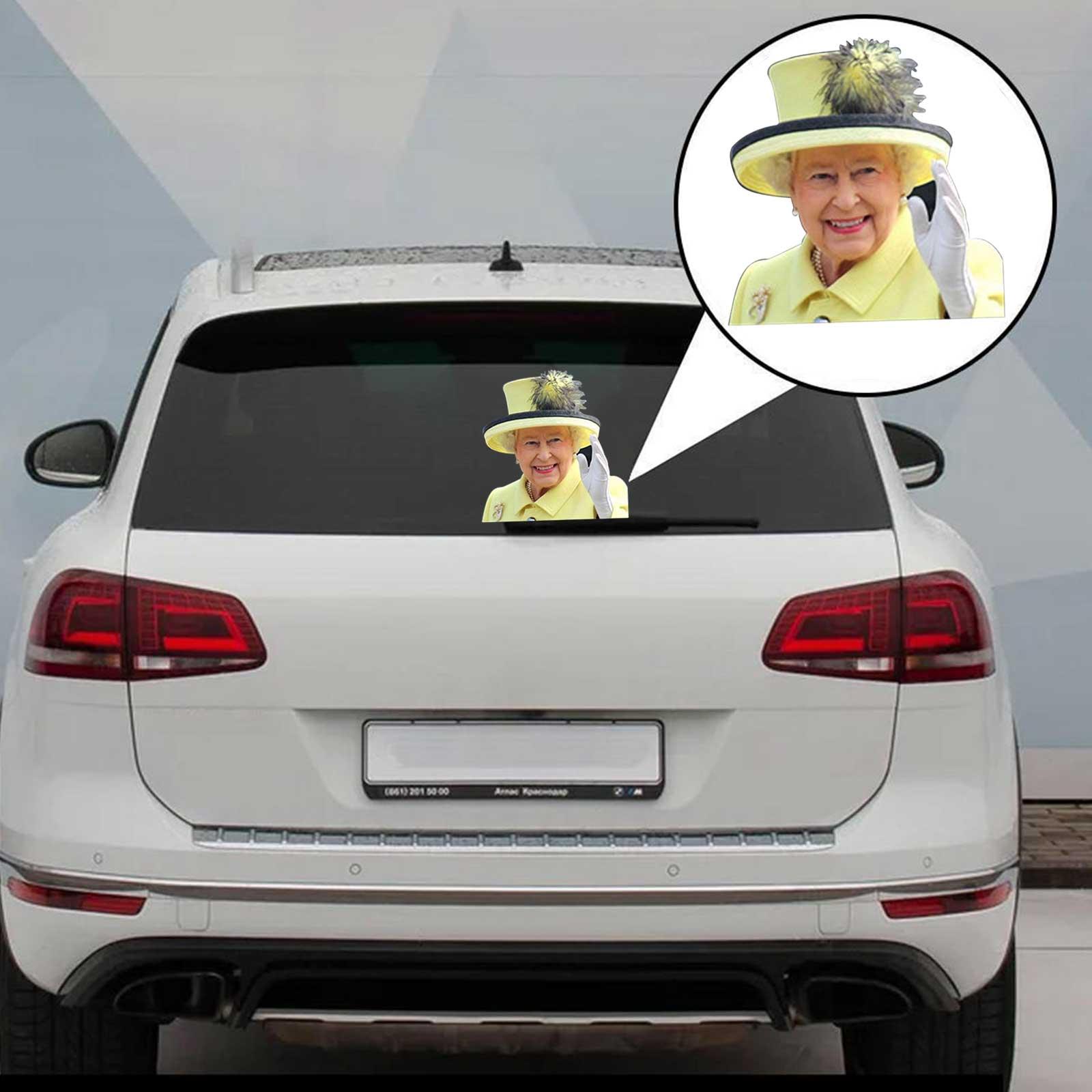 thumbnail image 4 of Wartleves Calcomanía para ventana de coche de la Reina de Inglaterra, impermeable, personalizada, J8T5, 4 of 7