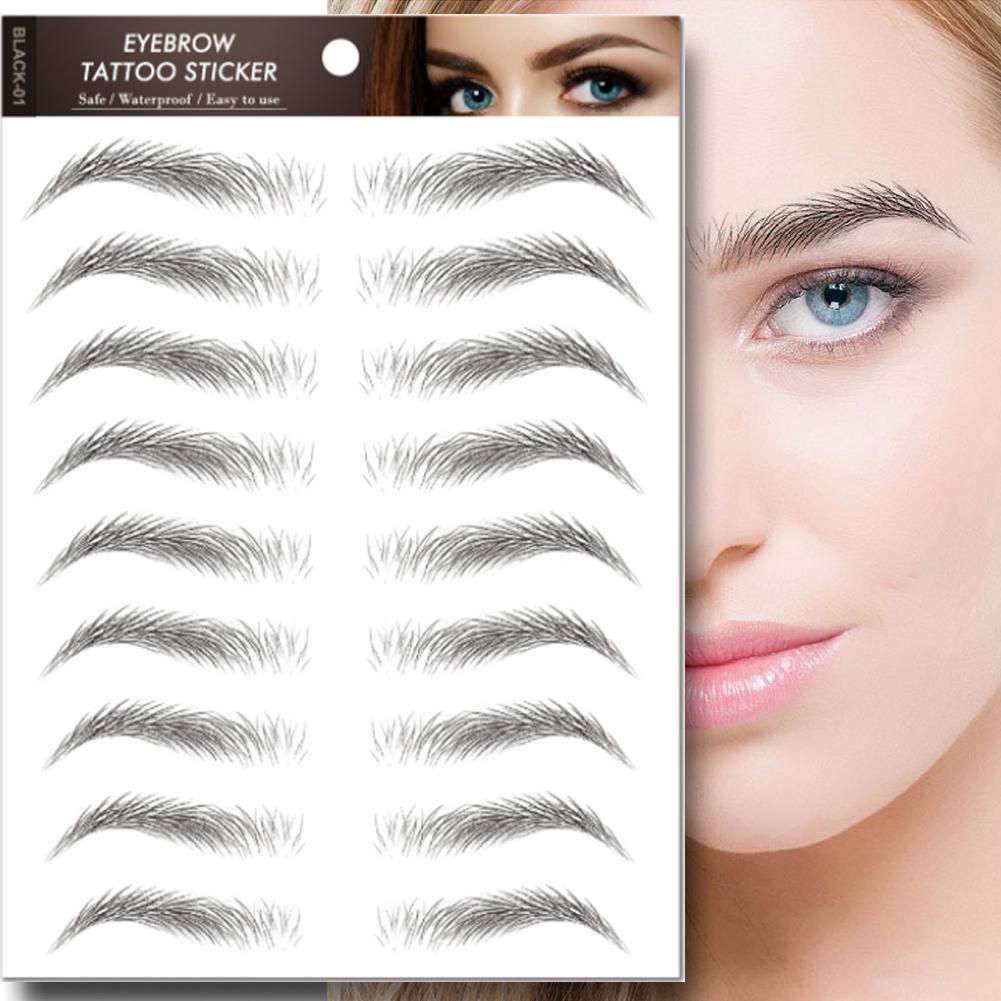 thumbnail image 3 of SGACAI Pegatinas para cejas, maquillaje, tatuaje resistente al agua, de larga duración, color negro, natural, 3 of 7
