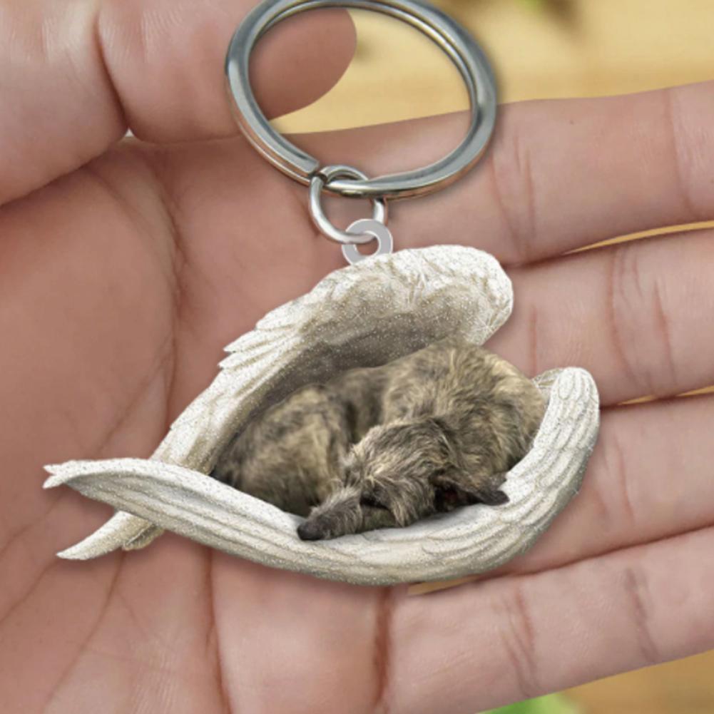 thumbnail image 4 of SGACAI Colgante de ángel con forma de perro durmiendo, papelería, colgante, llave para amantes de los perros, rápido, 4 of 7