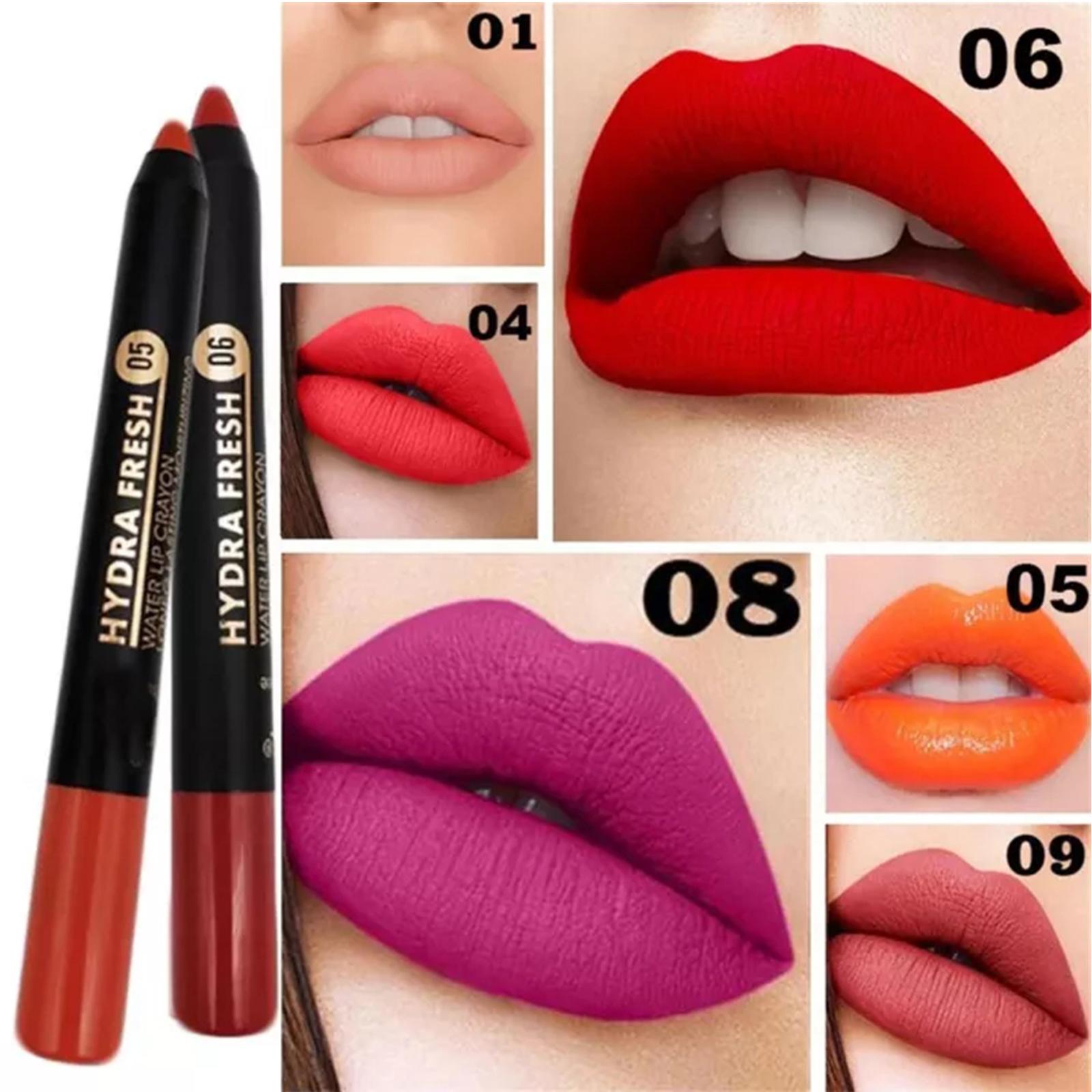 thumbnail image 2 of SGACAI Lápiz labial resistente al agua de 9 colores mate Lápiz de labios Lápiz delineador de labios de larga duración, 2 of 7