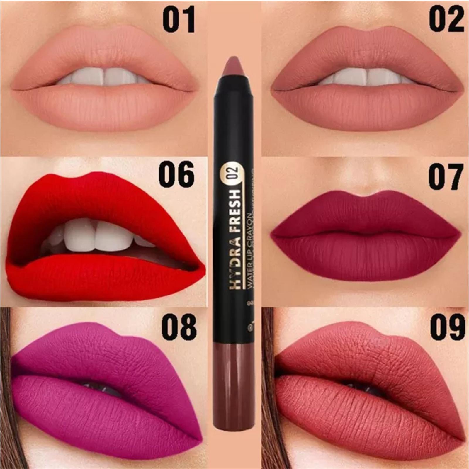 thumbnail image 4 of SGACAI Lápiz labial resistente al agua de 9 colores mate Lápiz de labios Lápiz delineador de labios de larga duración, 4 of 7