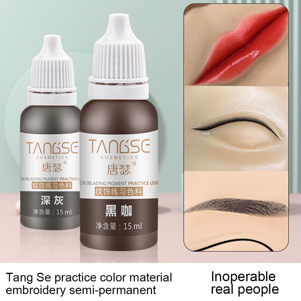 thumbnail image 2 of Ruifaya Pigmento para microblading, maquillaje, tatuaje de cejas, labios, delineador de ojos, tinta semipermanente, 15 ml, 2 of 7