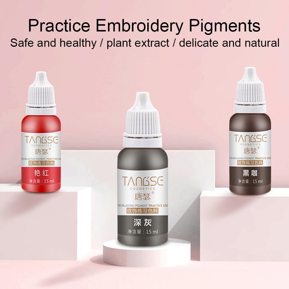 thumbnail image 4 of Ruifaya Pigmento para microblading, maquillaje, tatuaje de cejas, labios, delineador de ojos, tinta semipermanente, 15 ml, 4 of 7