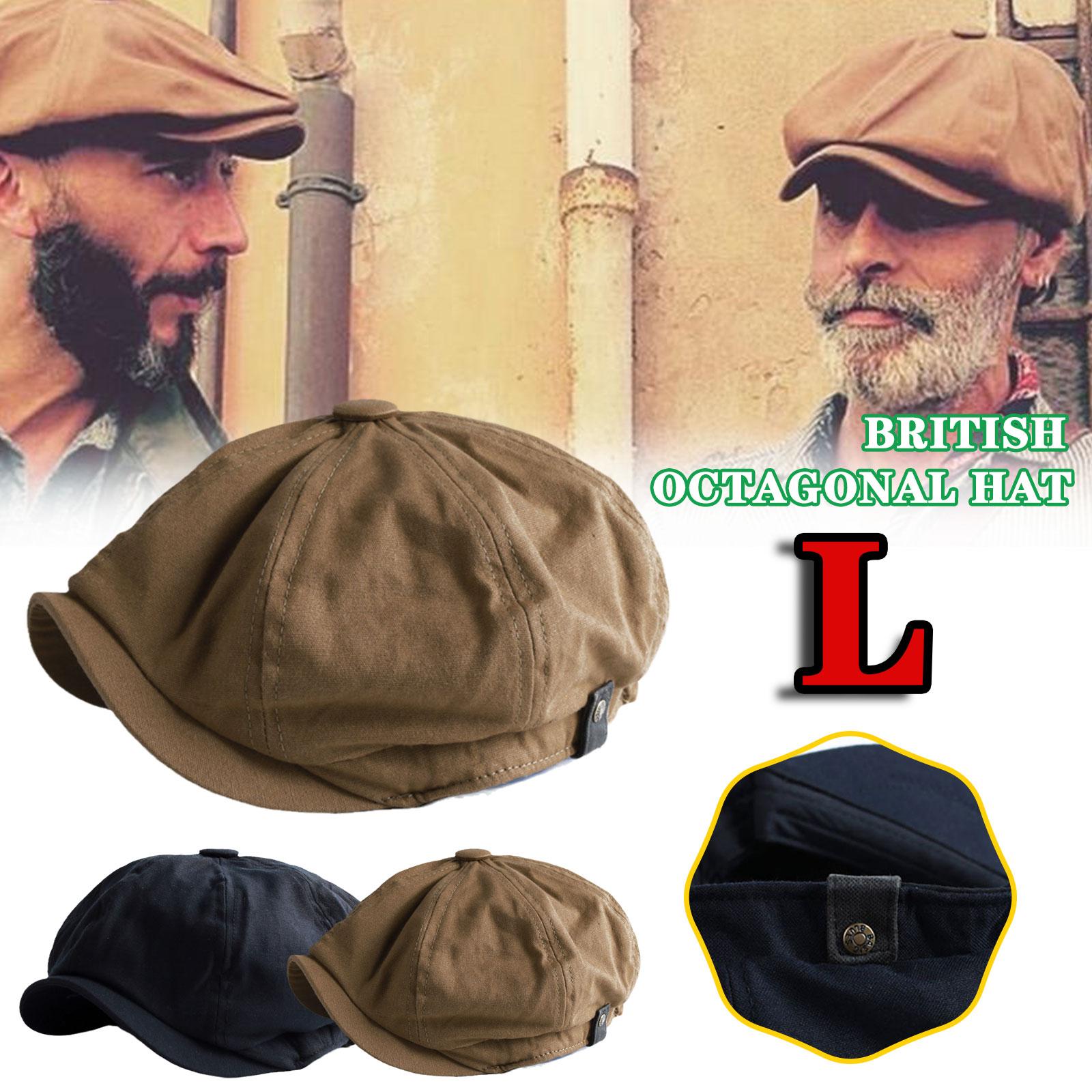 thumbnail image 2 of SGACAI Boina de pintor para hombre, gorra de vendedor de periódicos británica retro, gorra con visera AH Blinders, 2 of 7