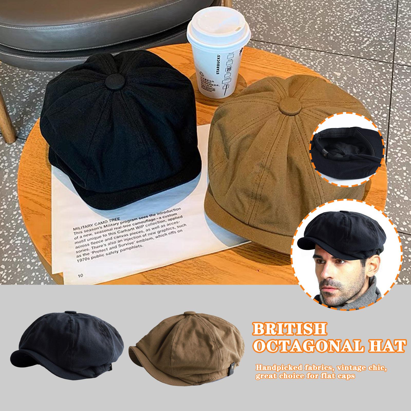 thumbnail image 4 of SGACAI Boina de pintor para hombre, gorra de vendedor de periódicos británica retro, gorra con visera AH Blinders, 4 of 7