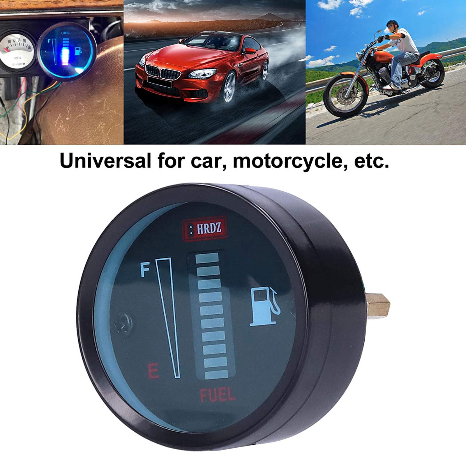 thumbnail image 5 of SGACAI Medidor de nivel de combustible universal para automóvil, digital, azul, 8 52 mm, LED automotriz, 5 of 7