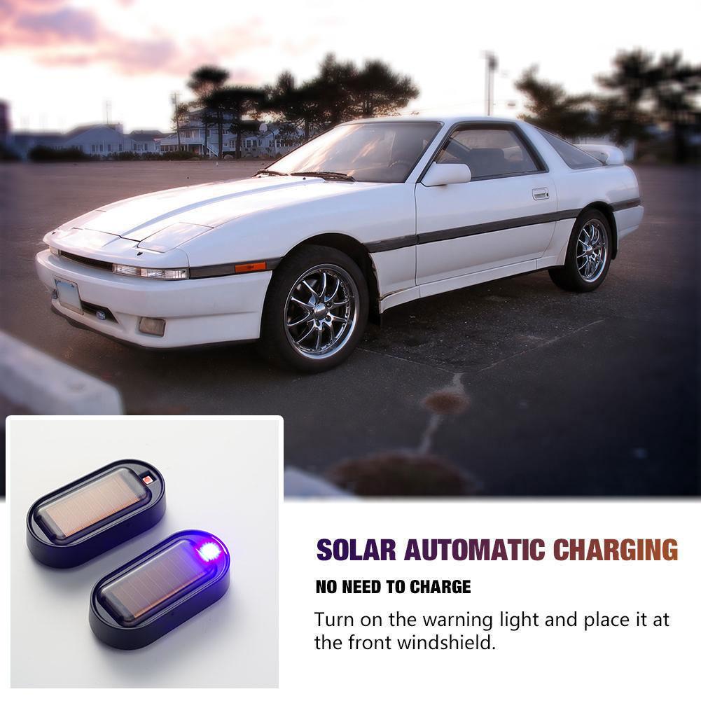 thumbnail image 4 of Ruifaya Alarma de coche con luz solar USB, luz de advertencia antirrobo, luz intermitente, luz de advertencia falsa para coche LW4 ↗, 4 of 7