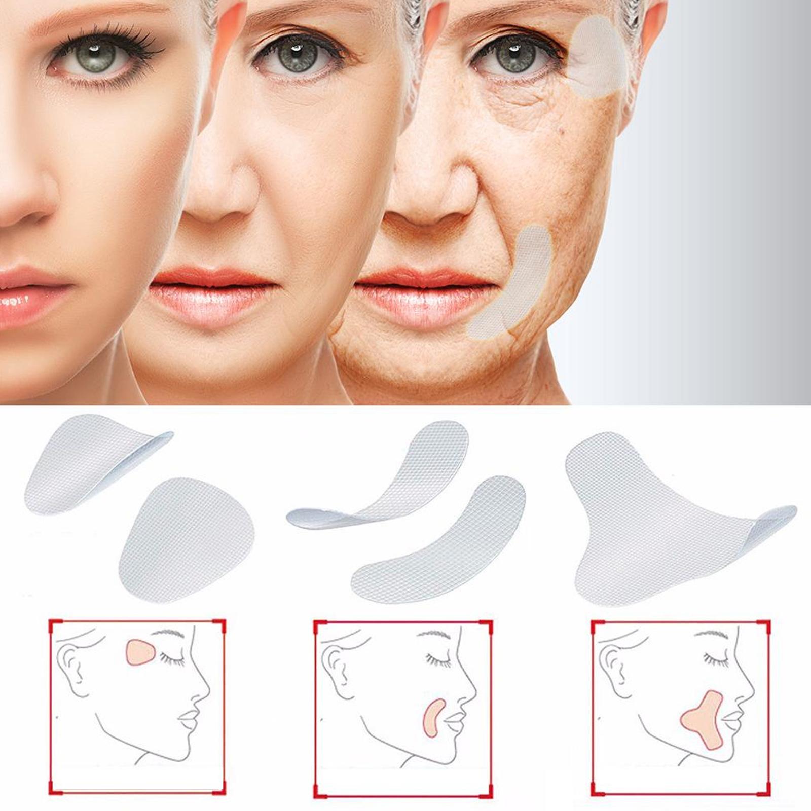 thumbnail image 3 of Wartleves Almohadillas antiarrugas para piel flácida, cinta para levantar las líneas, maquillaje lifting, eliminación rápida de arrugas en forma de V, herramientas faciales, 3 of 7
