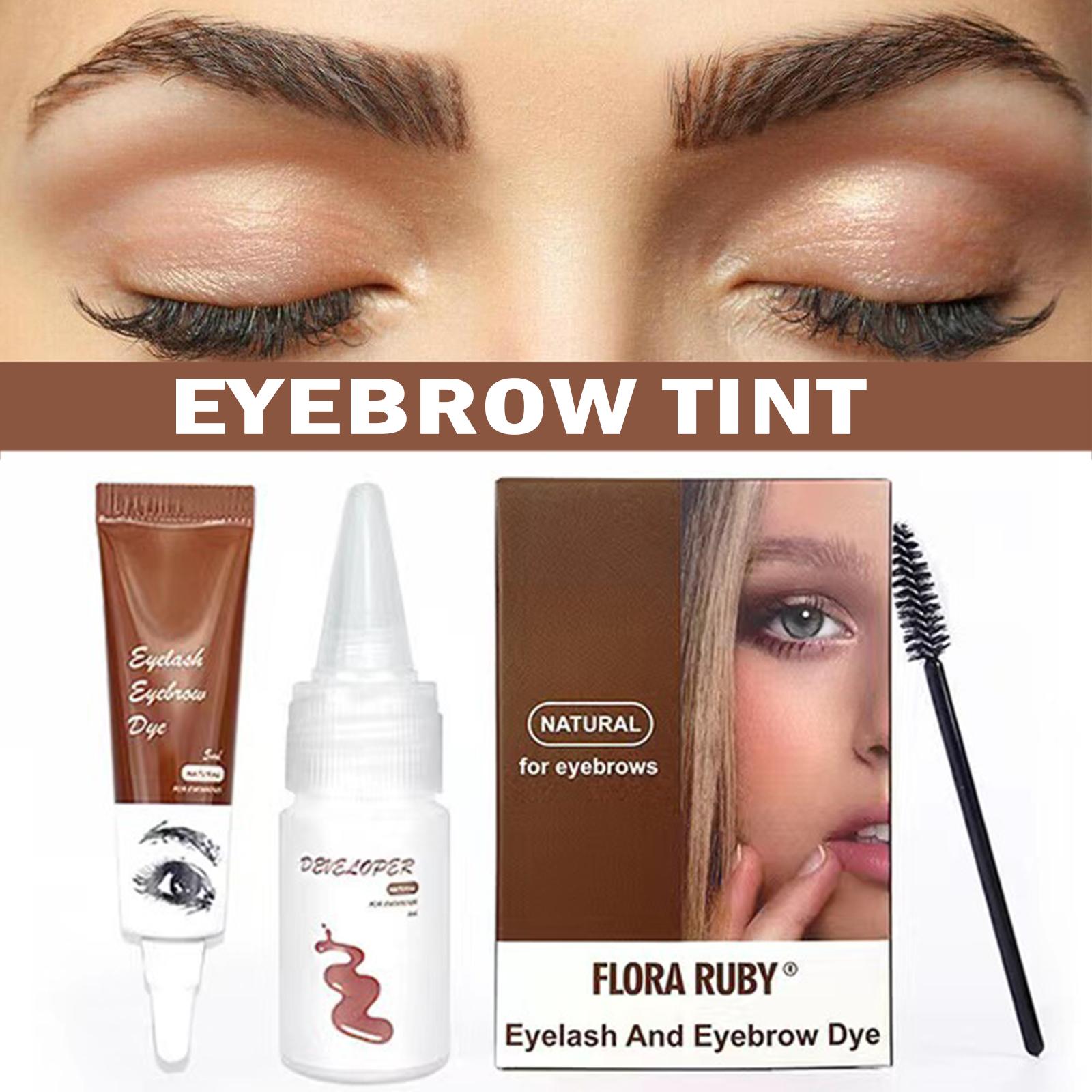 thumbnail image 3 of Wartleves Kit completo de tinte para cejas, pestañas, cejas, crema colorante de larga duración, marrón/ OFERTA, 3 of 7