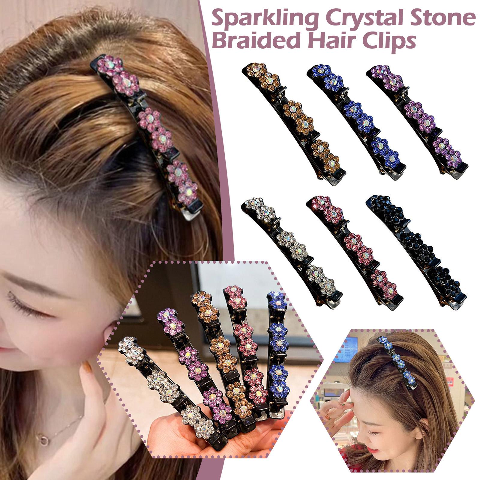 thumbnail image 2 of SGACAI Pinzas para el pelo para mujer, elegantes pasadores para el flequillo, horquillas para el pelo con flores y perlas, accesorios para el pelo, diadema de moda, conjunto para el pelo dulce, 2 of 7