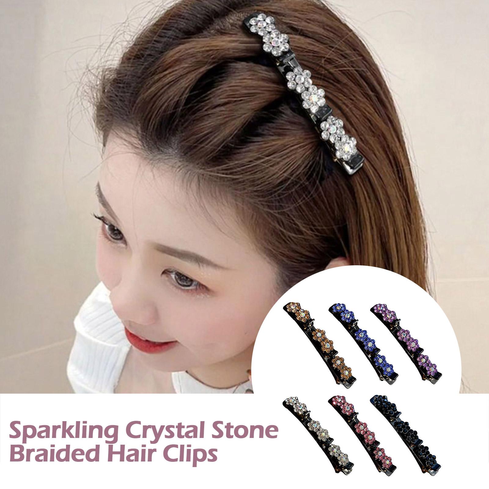 thumbnail image 3 of SGACAI Pinzas para el pelo para mujer, elegantes pasadores para el flequillo, horquillas para el pelo con flores y perlas, accesorios para el pelo, diadema de moda, conjunto para el pelo dulce, 3 of 7