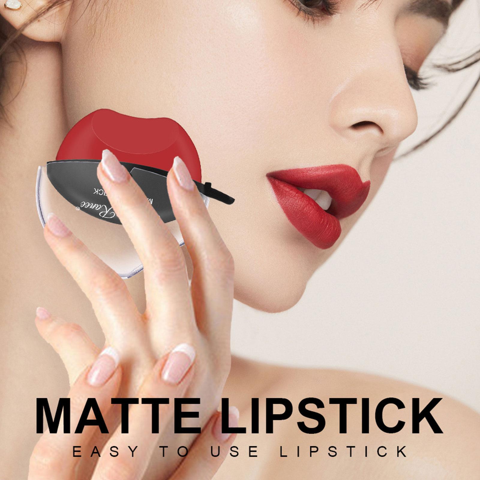 thumbnail image 4 of Ruifaya Lápiz labial mate Lazy Lip de 12 colores para mujer, resistente al agua y duradero, 4 of 7