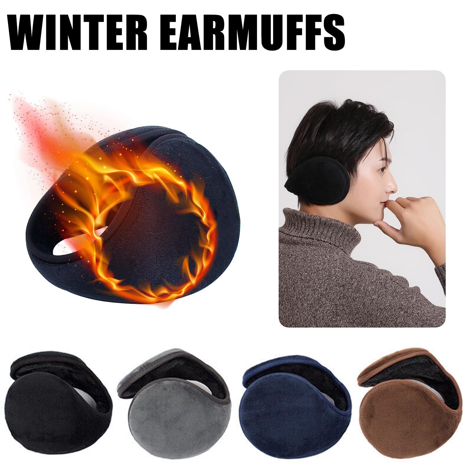 thumbnail image 3 of Ruifaya Orejeras de invierno ZXCVWWE, unisex, calentador de orejas de invierno detrás de la cabeza, orejeras de vellón negro para hombres y mujeres, accesorio de calentamiento para actividades al ai, 3 of 7