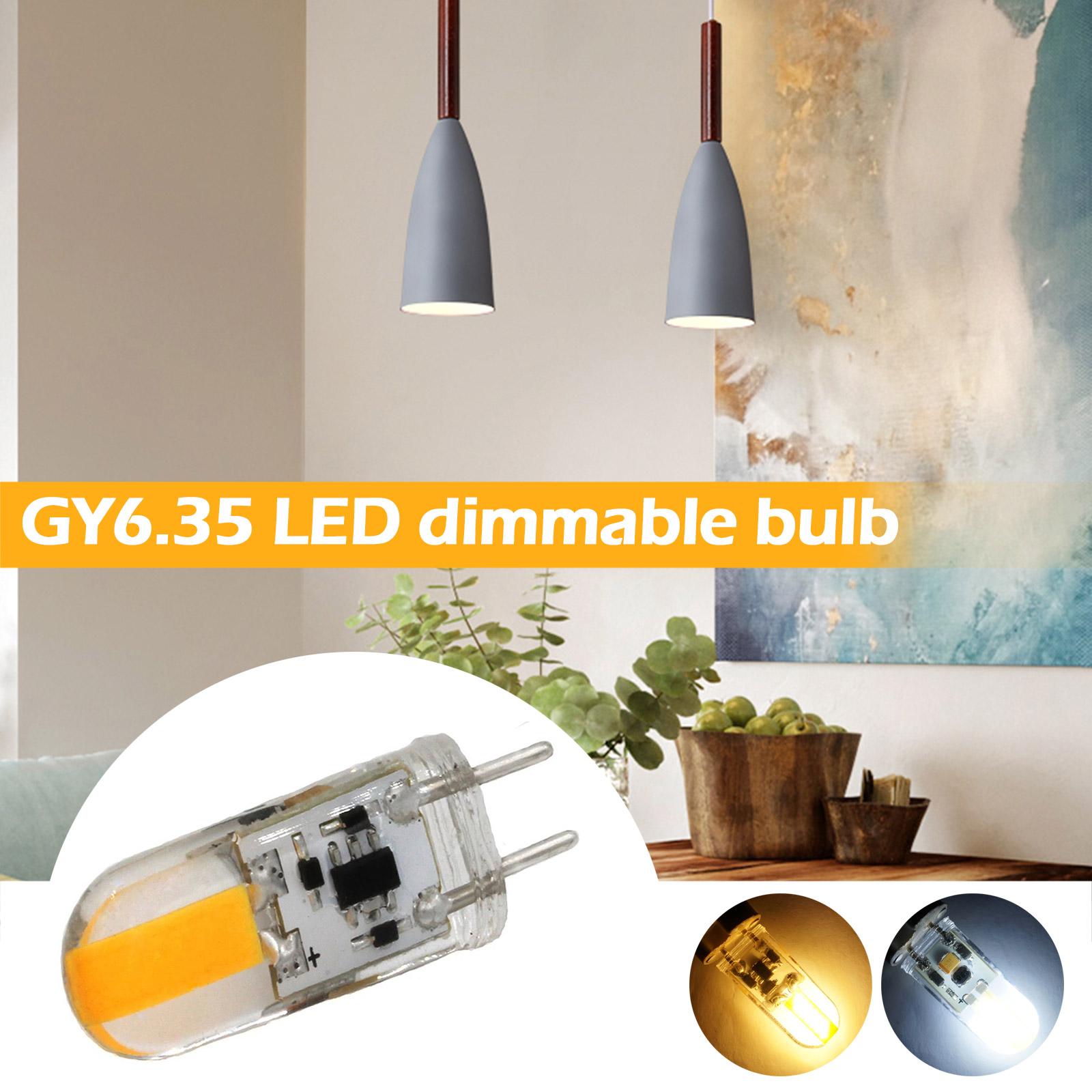 thumbnail image 2 of Wartleves Bombilla LED COB GY6.35 de 2 W con base de bolígrafo, regulable, CA cálida/CC 12 V, color blanco cálido, B9, 2 of 7