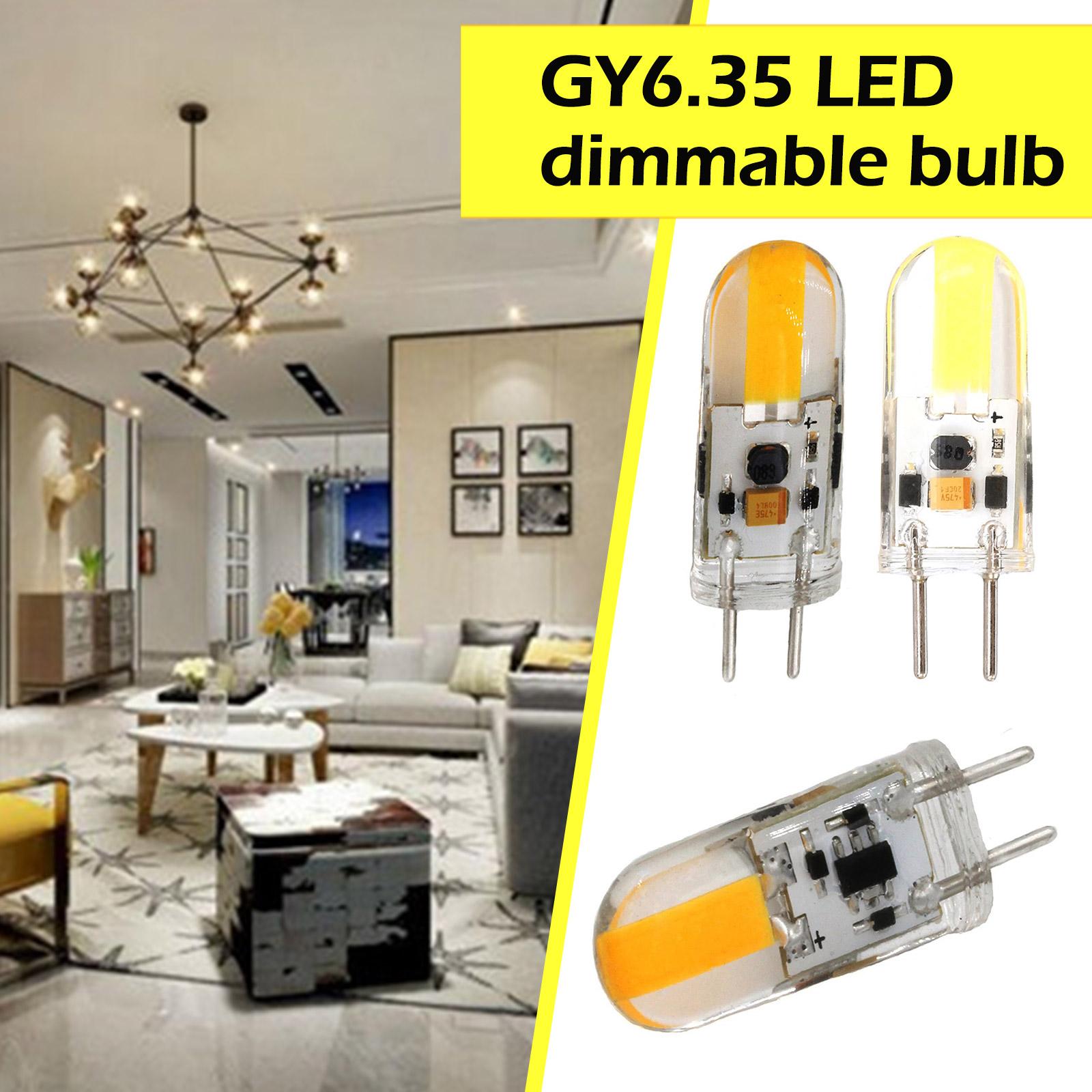 thumbnail image 3 of Ruifaya Bombilla LED COB GY6.35 de 2 W con base de bolígrafo, regulable, CA cálida/CC 12 V, color blanco cálido, B9, 3 of 7
