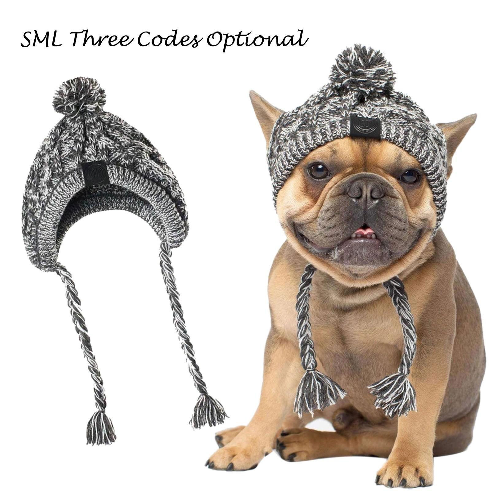 thumbnail image 3 of SGACAI Gorro de invierno para perro, gorro para perro bulldog francés, cálido y resistente al viento, para exteriores, 3 of 7